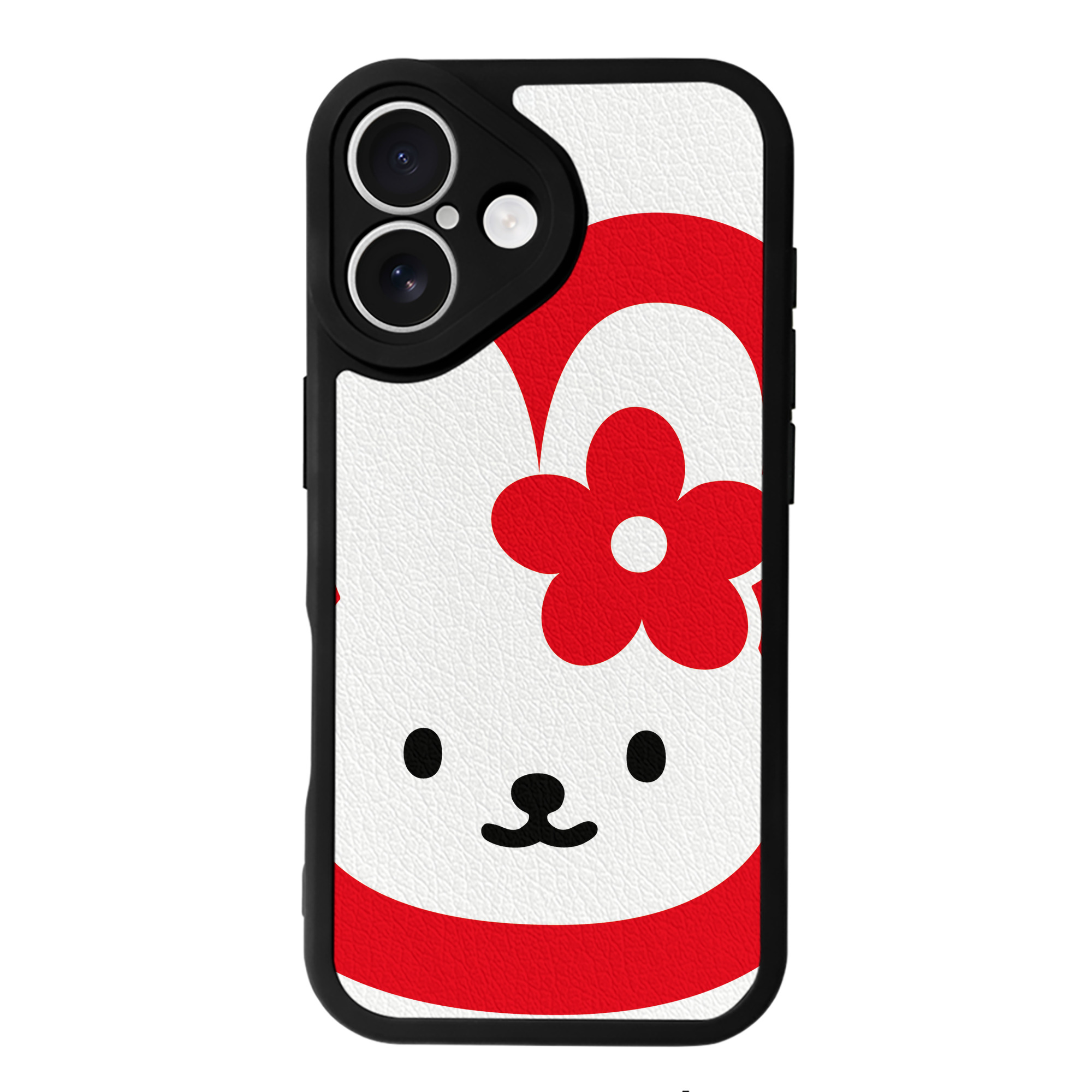 （画像用） Hello Kitty ハローキティ 【iPhone 16シリーズ対応】シリコンスマホケース（レザー調） 材質：シリコン
